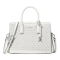 MICHAEL KORS Laila Brand Logo Tote Bag Tote Bag Shopping Bag Coated Canvas Handbag Medium Women's White balta