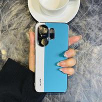 Case For VIVO X 200 FE Two-pigment Leather Plated Silver Edges Line Protect Phone Cover For VIVO X200 FE 5G Shell Bumper Funda vivo X200 FE armijos žalia spalva