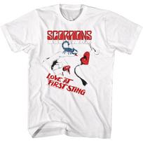 SCORPIONS cd lgo LOVE AT FIRST STING Official WHITE SHIRT LG New blackout trance XL red