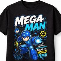 Mega Unisex Retro Arcade Gaming Graphic Unisex TShirt XL blue