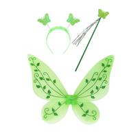 Žalia Gėlių Fėja Pelenė Kostiumas Poliesterio Pluošto Audinys Idealiai Tinka Vaikų Dienai Helovynui Vaidmenų Žaidimams Butterfly Wings,One Size