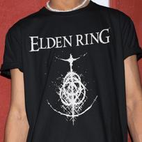 Elden Ring Rune Crest T-Shirt ,Dark Fantasy Game Symbol Tee, Soulsborne Merch S white