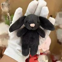 Stuffed Animals Cute Cartoon Rabbit Keychain Love Pompom Trinket Toy Girl Bag Car Keychain Mobile Phone Pendant Jewelry Gift