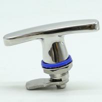 IP69K Hygienic T-Handle Quarter Turn Cam Latch SUS316 Stainless Steel Door Lock for Food Processing Equipment (White,SUS304) balta