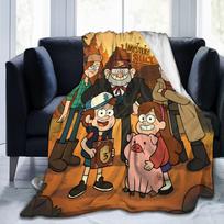Gravity Falls Anime Animacinių filmų Antklodės Pliušinės Šiltos Mesti Antklodės Namams Restoranui Pavasariui Rudeniui 75X95CM brown