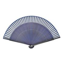 Onishi Kensei Sales Plain Short Silk Dark Fan, Blue/Indigo Bamboo, Size Approx. H21cm, S22-MTS03 gray