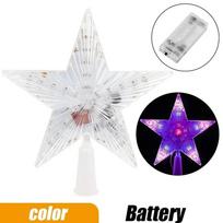 Kalėdinė žvaigždė medžio viršūnei, LED šviečianti žvaigždės lemputė, žėrinčią naktinę lemputę, Kalėdų eglutės viršūnę, Naujųjų metų namų vakarėlio dekoracijas