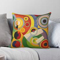 Sonia Delaunay Rhythm Joie De Vivre Square Pillowcase Polyester Linen Velvet Creative Zip Decor Pillow Case Sofa Seater Cover 30X30CM yellow