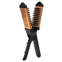 Hair Straightener Brush Double Sided Flat Brush Anti Static Hair Straightening Styling Detangler Brush Clamp Hair Brush Comb auksas