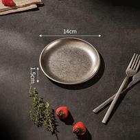 304 Nerūdijančio Plieno Apvalus Vakarienės Lėkštė Plokščia Apvali Forma Kavos Padėklas Vakarų Patiekalams Diameter 26cm