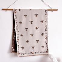 2026 New Brand Little Bee Flowers Scarf for Women Warmer Winter Pashmina Print Scarves Shawls Female Thick Blanket Wraps Foulard smėlis