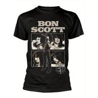Bon Scott Tribute Vintage Band T-Shirt | Black Rock Music Performance Print, Casual Crew Neck, Machine Washable, Slight Stretch Fabric, Regular Fit 5XL juoda