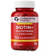 Carbamide Forte Biotin Tablets for Hair Growth | Biotin Supplement with 50 Multivitamin Ingredients for Women & Men | Hair Supplements for Women