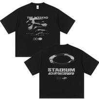 The Weeknd After Hours Til Dawn Stadium European Tour 2026 T-Shirt Men's Hip Hop Pop Fashion Short Sleeve T Shirt Man Streetwear S gray