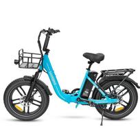 SAMEBIKE C05 Pro foldable electric bike, 250 W 36 V 13 Ah, Fat Bike, cyan