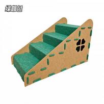 Pet Stair Ramp Cats Senior Dogs - Removable Washable Felt Steps With Scratching Resting Surface Pet Stair Ramp blue