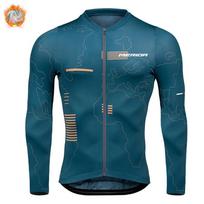 Merida Bike Team  Winter Long Sleeves Cycling Clothing Men's Thermal Fleece Cycling Jersey Set Moutain Road Bike Uniform S gray