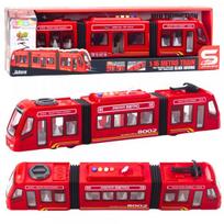LEAN Toys City Metro Opening Doors Lights Sounds Red 1:16