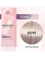Wella tonuojantys plaukų dažai Wella Shinefinity Zero Lift Glaze Cool Mocha Beige Color 07/97, 60ml