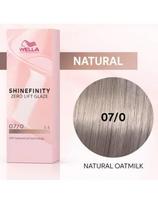 Wella tonuojantys plaukų dažai Wella Shinefinity Zero Lift Glaze Natural Oakmilk Color 07/0, 60ml