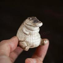 Boutique Violetinio smėlio arbatos augintinis Mažas krokodilas arbatos augintinio papuošalai Rankų darbo Arbatos ceremonija Arbatos žaidimas Finansiniai arbatos augintiniai Krokodilas gray