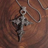 Vintažinis Gothic Purgatorijos Kryžiaus Kaukolės Pakabukas Karoliai Steampunk Katalikiškas Amuletas Papuošalai Dovana black