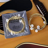 6Pcs/Set Universal Acoustic Guitar String Brass Hexagonal Steel Core Strings For brown