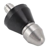 G1 4 Sewer Pipe Cleaning Nozzle Stainless Steel Pressure Sewer Jetter Nozzle for Pipe Unclogger Cleaning Accessories black