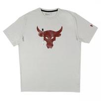 Under Armour Project Rock Brahma Bull Animal Pattern Sports Comfort Short Sleeve T-Shirt Men T-Shirt Ivory 1361733-114 S brown