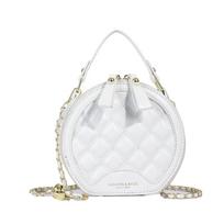 Spring new trendy versatile shoulder messenger bag fashionable simple high texture portable small round bag juoda