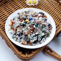 Natūralus krištolinis akmuo: Aromaterapijos difuzorius, Akvariumas, Gėlių vazono landšaftas, Poliruotas skaldytas akmuo Mixed Crushed Stone 10g gray