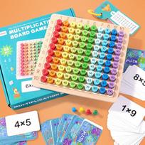Children's early education color 99 multiplication table puzzleschoolstudents 99 multiplication board arithmetic table 99 multiplication formula table brown