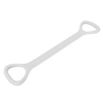 Figure 8 Resistance Band Silicone Widen Elastic Exercise Band with Massage Handle Light Grey white