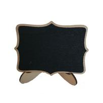 Mini Chalkboard with Stand Blackboard Ornament Message Board Sign Erasable Wooden Reusable Small Desktop Decoration B gray