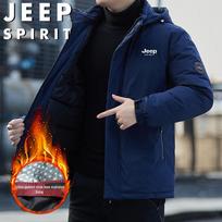 JEEP SPIRIT Men's Hooded Winter Jacket 2XL black