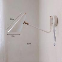 Mempao Nordic Swing Arm Bedside Wall Lamp
