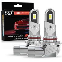 2Pcs H4 H7 CSP LED Headlight Bulbs Mini Fanless U-Shaped Copper Tube H11 H8 9005 HB3 9006 HB4 Headlamp Fog Light 25000Lm Car Wireless Lamp 6000K White 9005 HB3 white