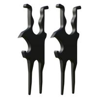 Golf Multi-Tool Magnetic Herb Roll Holder Beer Bottle Can Opener Green Fork Divot Repair Tool Multi-purpose Golf Accessories Golf Enthusiasts Gift 2pcs black