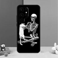 Kaulai Skeletas Telefono dėklas Samsung Galaxy S23 Ultra S22 S21 S20 FE S9 S10 Plus Note 10 20 Ultra Dangtelis Galaxy S23 gray