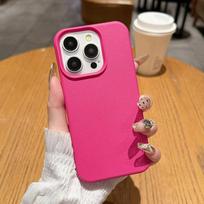 Fashion Silicone Litchi Lines Leather Case For iPhone 13 14 15 Pro Max Soft Phone Case For iPhone 11 12 16 Plus Full Cover For iPhone11 Pro Max pink
