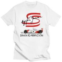 Fashion Ayrton Senna White Classic T Shirt Funny T-shirt Novelty  2024 Summer Men Clothing Harajuku Graphic T Shirts Oversized S juoda