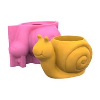 Succulent Planter Resin Mold for Epoxy Casting Snails Flower Pot Molds Animal Succulent Resin Planter for Garden Home 1 pink