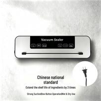 Compact Dual-Mode Vacuum Sealer for Food Preservation Single Sealer with Cutter black