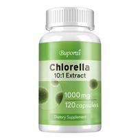 Buporai Chlorella Extract Capsules, 1000 mg per serving, 10:1 extract, vitamins and minerals, unisex. 120*1 beige