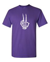 Skeleton Hand Peace Shirt Hippie Halloween Costume Love World Peace Tee Men S įvairiaspalvis