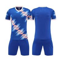 Cross-border wholesale breathable short-sleeve soccer training shirts, adult and children's team uniforms, competition uniforms, and jerseys 3XS