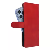 OEM Universal book case COMMON size S for IPHONE 12 / 13 / SAMSUNG S6 / A5 2016 / XCOVER 4 / S22 / HUAWEI P8 2017 red