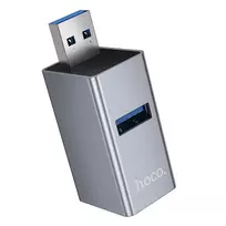 Hoco 3in1 Adapter (USB 2.0 x 2+USB 3.0) to USB-A HB54 grey