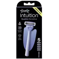 Wilkinson Sword Intuition Quattro Sensitive - Razor + 5 cartridges