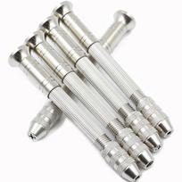 High Quality Mini Micro Aluminum Hand Drill With Keyless Chuck 10pcsTwist Drill Bit Woodworking Drilling Rotary Tools